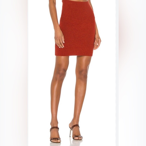 MARISSA WEBB JESSE MINI SKIRT IN PAPRIKA WOOL/CASHMERE BLEND XS - Picture 1 of 9